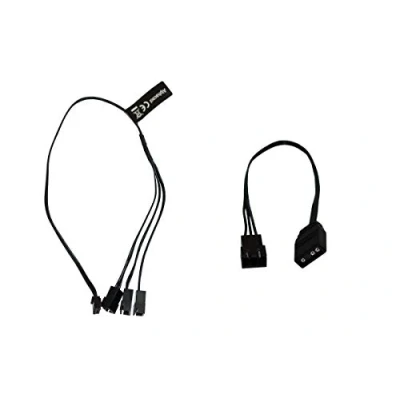 Afbeelding van Alphacool 18601 Digitale RGB LED y Kabel 3 keer met JST Mannelijke Connector 30cm Zwarte Kabels ARGB