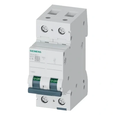 Afbeelding van Siemens stroomonderbreker 400v 6ka 2 polig c 16a 5sl6216 7