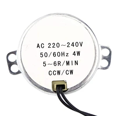 Afbeelding van Eujgoov 1pc 220 240V AC Synchrone Motor Motorreductor 4W CW/CCW(5 6RPM)