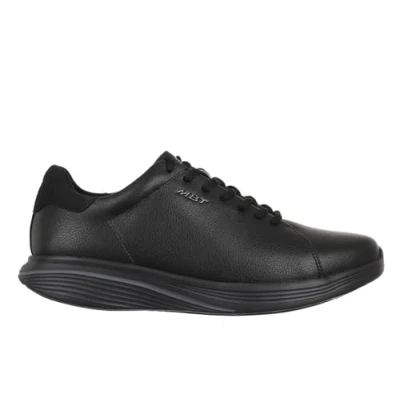 Afbeelding van MBT Kuni Lace Up sportschoenen voor dames, moderne stijl, anatomisch en comfortabel, fysiologische schoenen, comfort stabiliteit met gebogen zool, sneakers veters, Zwart, 39.5 EU