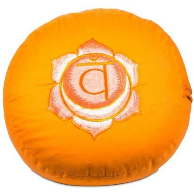 Afbeelding van Meditatiekussen 2e Chakra oranje Swadhishthana geborduurd