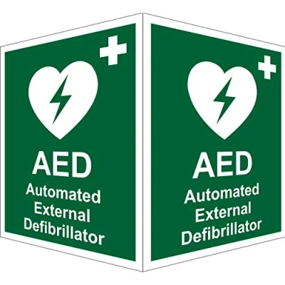 Afbeelding van Seco AED Geautomatiseerde Externe Defibrillator op Elk Gezichtsbord, 150mm x 200mm 1mm Semi Stijf Plastic
