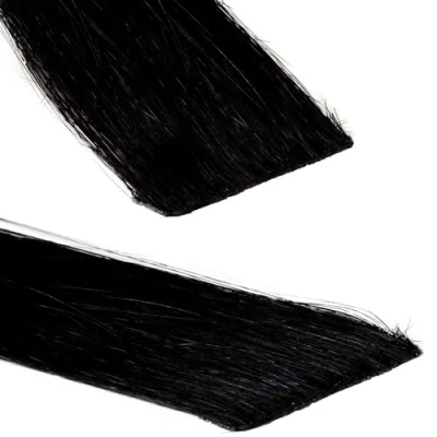 Afbeelding van hair2heart Invisible Tape Extensions van echt haar, premium 10 tapes, 40 cm, 2/0 zwart