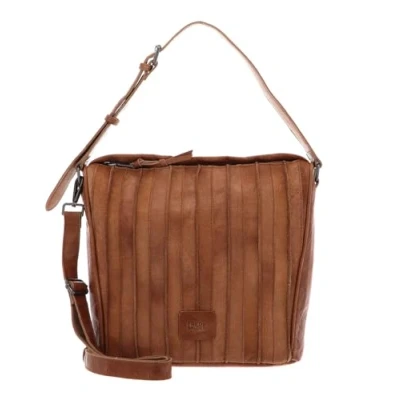 Afbeelding van FREDsBRUDER Leren Schoudertas Izzle Hobo Dark Camel Bruine