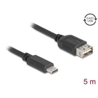Afbeelding van Delock USB 2.0 Kabel Type C™ Stecker zu EASY Typ A Buchse 5