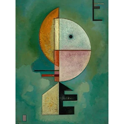 Afbeelding van onthewall Opwaartse Kandinsky Art Poster Print, Wit, 30 x 40 cm