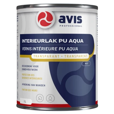 Afbeelding van Avis Aqua PU lak Mat 1 liter Blanke &amp; Beits