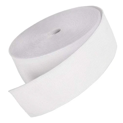 Afbeelding van Platte elastische band, band om te naaien, riemen, naaiwerk, pruiken, 6 meter (wit, 50 mm)