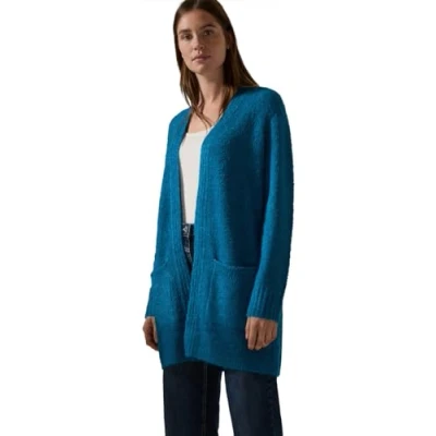 Afbeelding van CECIL Lange bouclé cardigan, Dynamic Aqua Melange, L