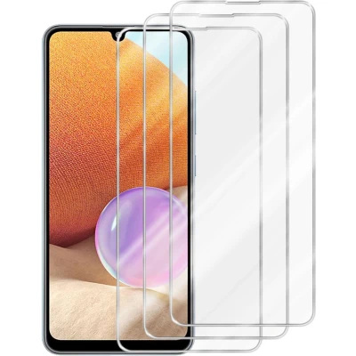 Afbeelding van Cadorabo 3x Screenprotector geschikt voor Samsung Galaxy A32 4G Beschermende Pantser Film in KRISTALHELDER Getemperd (Tempered) Display beschermend glas 9H hardheid met 3D Touch
