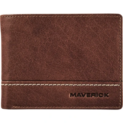 Afbeelding van Maverick brown portemonnee billfold volnerf rundsleder bruin