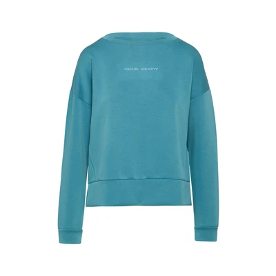 Afbeelding van comma casual identity Sweatshirt blauw / transparant