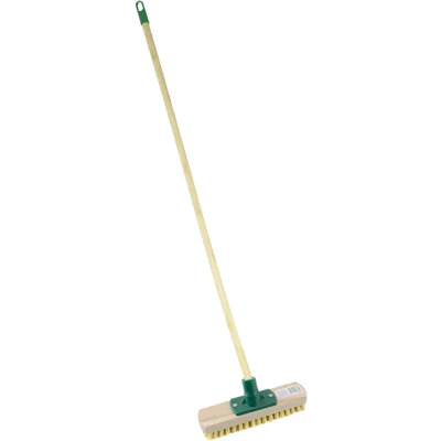 Afbeelding van Luiwagen/Schrobbezem met steel hout B24 cm Schrobborstels