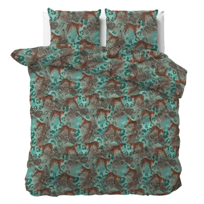 Afbeelding van Dekbedovertrek Hasta Tweepersoons (200x200 cm) Groen Microvezel Dessin: Sleeptime Classy Dekbed Discounter.nl