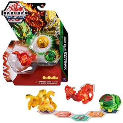 Afbeelding van BAKUGAN Starterspakket &#039;Evolutions&#039; (Ultra Pyrus Serpillious, Basic Ventus Hydorous, Aurelus Pegatrix)