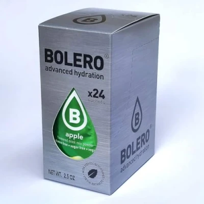 Afbeelding van Bolero APPLE 24x3g Suikerloos sappoeder, gezoet met stevia + vitamine C geschikt voor kinderen, sporters en diabetici glutenvrij veganvriendelijk Vlierbloesemsmaak