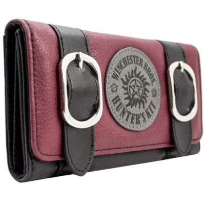 Afbeelding van Super Natural Winchester Bros Monsterjagersset Portemonnee Drievoudige Muntenzak &amp; Kaarthouder, Rood