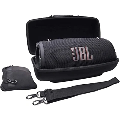 Afbeelding van Khanka Harde hoes voor JBL Xtreme 3/2, met schouderriem en accessoiretas 3/2 muziekbox, draagbare bluetooth speaker, luidspreker, etui, zwart