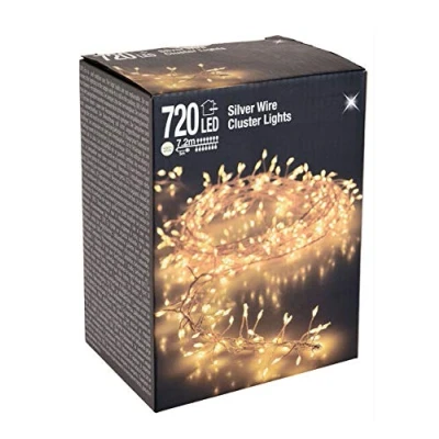 Afbeelding van Spetebo Cluster Micro Lichtsnoer met 720 leds, warmwit, cm, bundel, lichtdraad, lichtketting voeding, voor binnen en buiten
