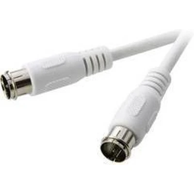 Afbeelding van SpeaKa Professional Satelliet Aansluitkabel [1x F quickstekker 1x quickstekker] 10.00 m 75 dB Wit