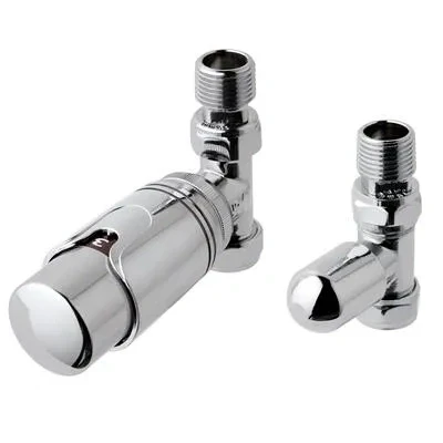 Afbeelding van Eastbrook Valve radiator aansluitset recht met thermostaat chroom