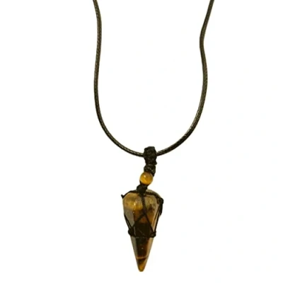 Afbeelding van Pendel natuursteen tijgeroog hanger steen kristal slinger zeshoekige glazen voor radiesthesie, chakra Reiki waarzeggen Wicca (Ttijgeroog)