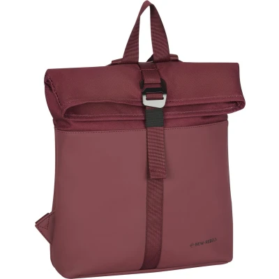 Afbeelding van New Rebels Bruce Los Angeles Burgundy 7L Rolltop Rugzak Waterafstotend