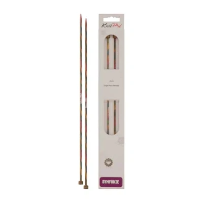 Afbeelding van KnitPro 25 cm x 3 mm Symfonie enkelpuntige naalden, meerkleurig