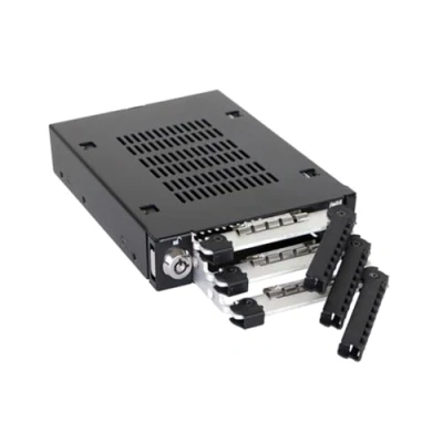 Afbeelding van Icy Dock ToughArmor 3x2,5 SATA externe behuizing mobile rack voor 3,5 met slot