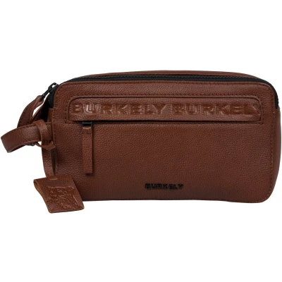 Afbeelding van Burkely Minimal Mason Toiletry Bag Toilettas Volwassenen Cognac