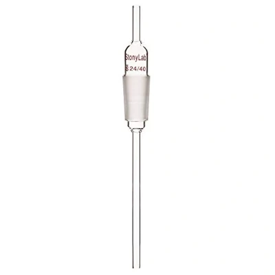 Afbeelding van stonylab Verlengde Glasadapter, Borosilicaatglas 24/40 Inlaat Adapter met Onderste 8 mm Druppelbuis