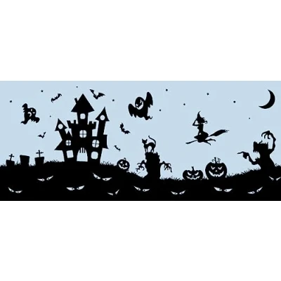 Afbeelding van d c fix Spooky Raamfolie, statisch zelfklevende folie voor ramen, keuken, glazen deur, melkglasfolie, zichtwerende folie, glasfolie, 20 cm x 1,5 m