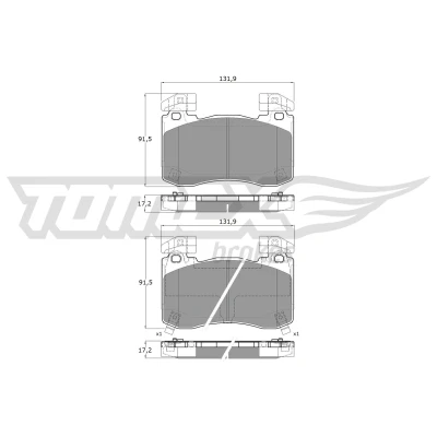Afbeelding van Remblokkenset, schijfrem TOMEX Brakes TX 60 13