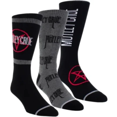 Afbeelding van Motley Crue Assorted Crew Socks 3 Pack (One Size EU 40 46)