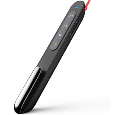 Afbeelding van Norwii N27 Clicker for Powerpoint Remote presentatielaserpointer, 2,4 GHz draadloze presentatie afstandsbediening met hyperlink en volumeregeling (zwart)