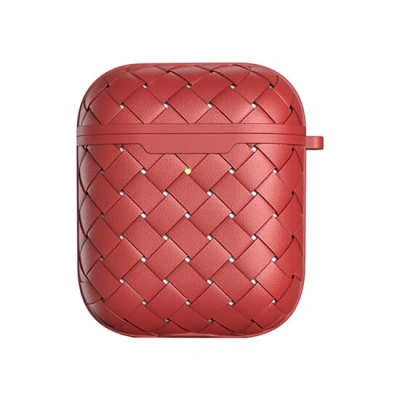 Afbeelding van AirPods 1/2 hoesje PU Wave Series soft case rood