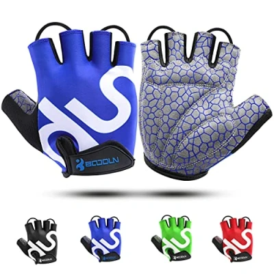 Afbeelding van KONVINIT fietshandschoenen voor heren, zomer, MTB handschoenen, halve vingers, racefiets, mountainbike, ademend, antislip, fietshandschoenen, vrije tijd mannen en vrouwen,