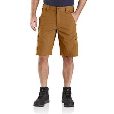 Afbeelding van Carhartt Rugged Flex Relaxed Fit Ripstop Cargo Work Utility Shorts voor heren, bruin (carhartt brown), 30W