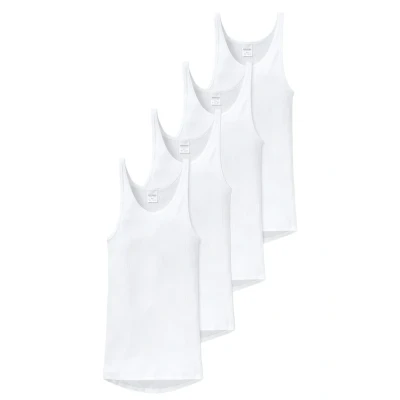 Afbeelding van Schiesser 4PACK Hemd, Heren, Maat: 3XL, Weiß