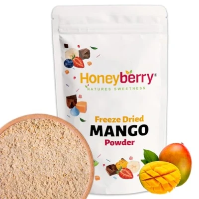 Afbeelding van Gevriesdroogd Mangopoeder Vriesgedroogde Fruitpoeder Gedroogd Mango Poeder voor Bakken, Smoothies en Desserts 100% Natuurlijk Fruit Zonder Toevoegingen of Suikers (100g)