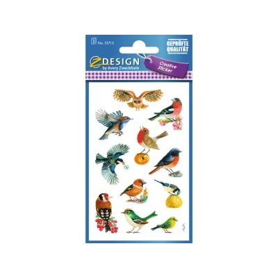Afbeelding van Avery Stickervel Vogels Junior 7,6 X 12 Cm Papier 33 delig