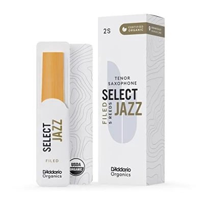 Afbeelding van D&#039;Addario Woodwinds Organic Sel. Jazz Filed Tenor 2 Soft, 5er Packung Riet voor altsaxofoon