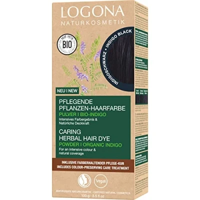Afbeelding van Logona Haarkleuring 11 indigo zwart 100 g