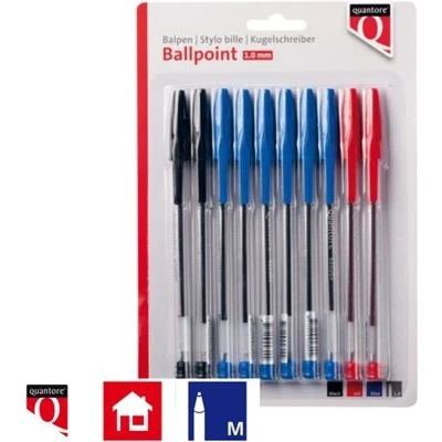 Afbeelding van Balpen Quantore stick assorti blister