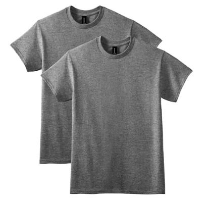 Afbeelding van Gildan Ondoorzichtig T shirt voor heren, verpakking van 2 stuks, Grafiet Heather (verpakking 2), M