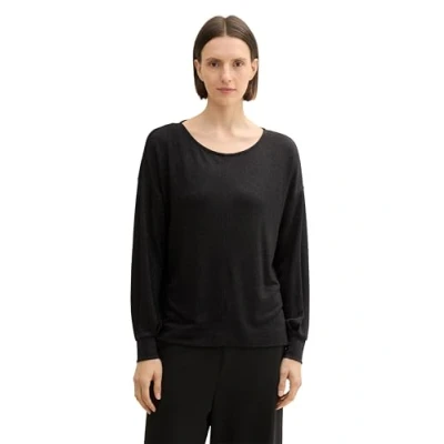 Afbeelding van TOM Tailor Longsleeve, Dames, Maat: Large, Deep black