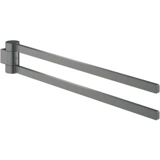 Afbeelding van Grohe selection handdoekhouder dubbel 2x arm 400mm draaibaar metaal hard graphite geborsteld 41063al0