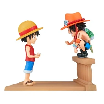 Afbeelding van ONE PIECE Luffy &amp; Ace Figure WCF Log Stories 8cm