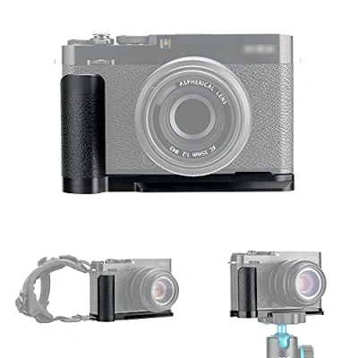 Afbeelding van JJC Metalen handgreep Quick Release Plaat L Beugel Houder voor Fujifilm X E4 XE4 Vervangt Fuji MHG Hand Grip