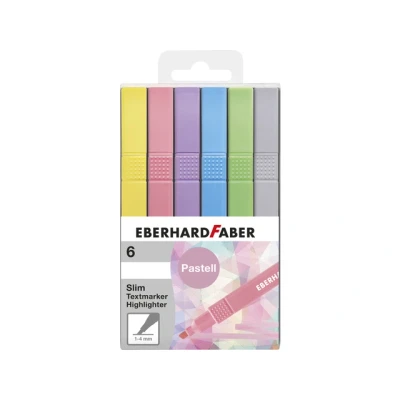 Afbeelding van Eberhard Faber markeerstiften vierkant Pastel 6 stuks EF 551506